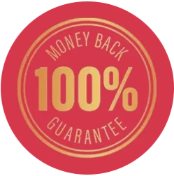 100% money back guarantee seal
